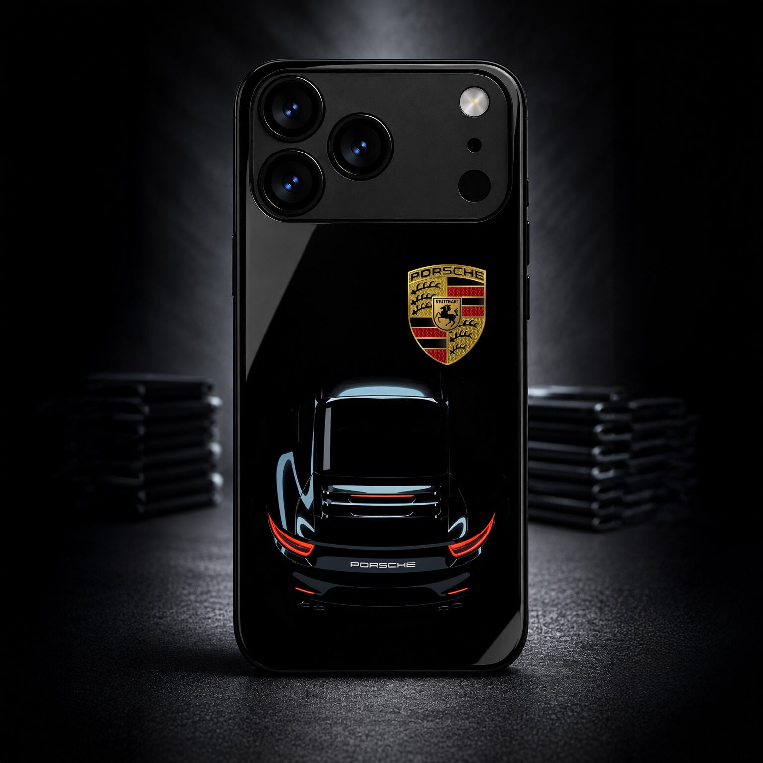 Porsche Tempered-Glass Phone Case