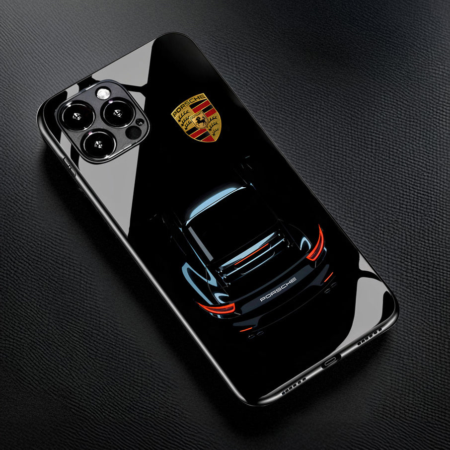 Porsche Tempered-Glass Phone Case