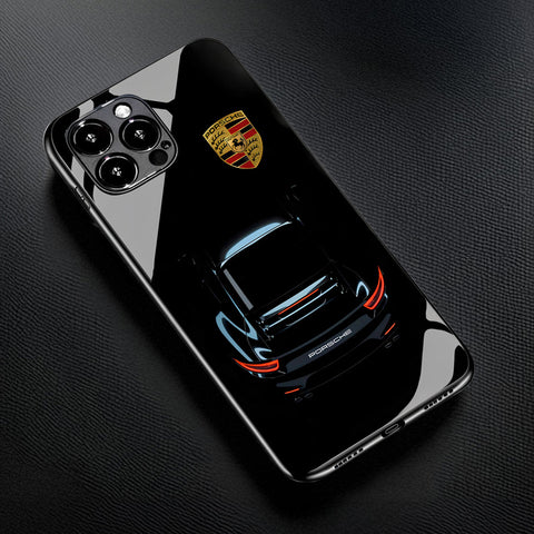 Porsche Tempered-Glass Phone Case