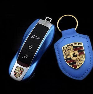 Porsche Leather Keychain