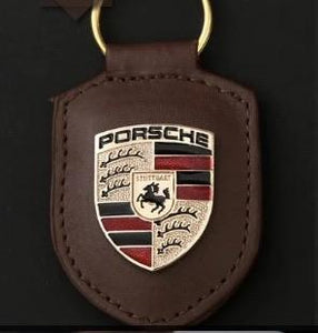 Porsche Leather Keychain