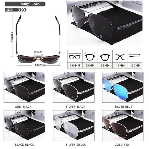 Mercedes Aviator Sunglasses - UV400 Protection!